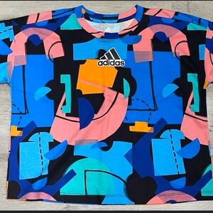 Adidas crop top t-shirt, size XL, EUC